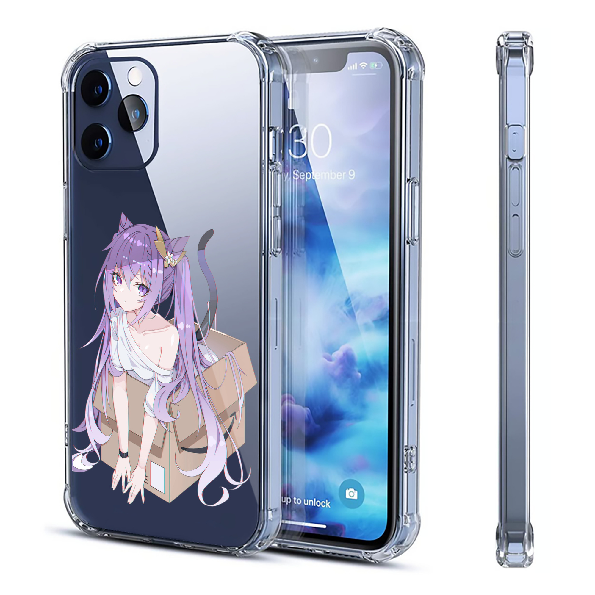 げんし神 刻晴 こくせい genshin Kokusei 【iPhone 12シリーズ対応】透明スマホケース（クリアソフトケース）